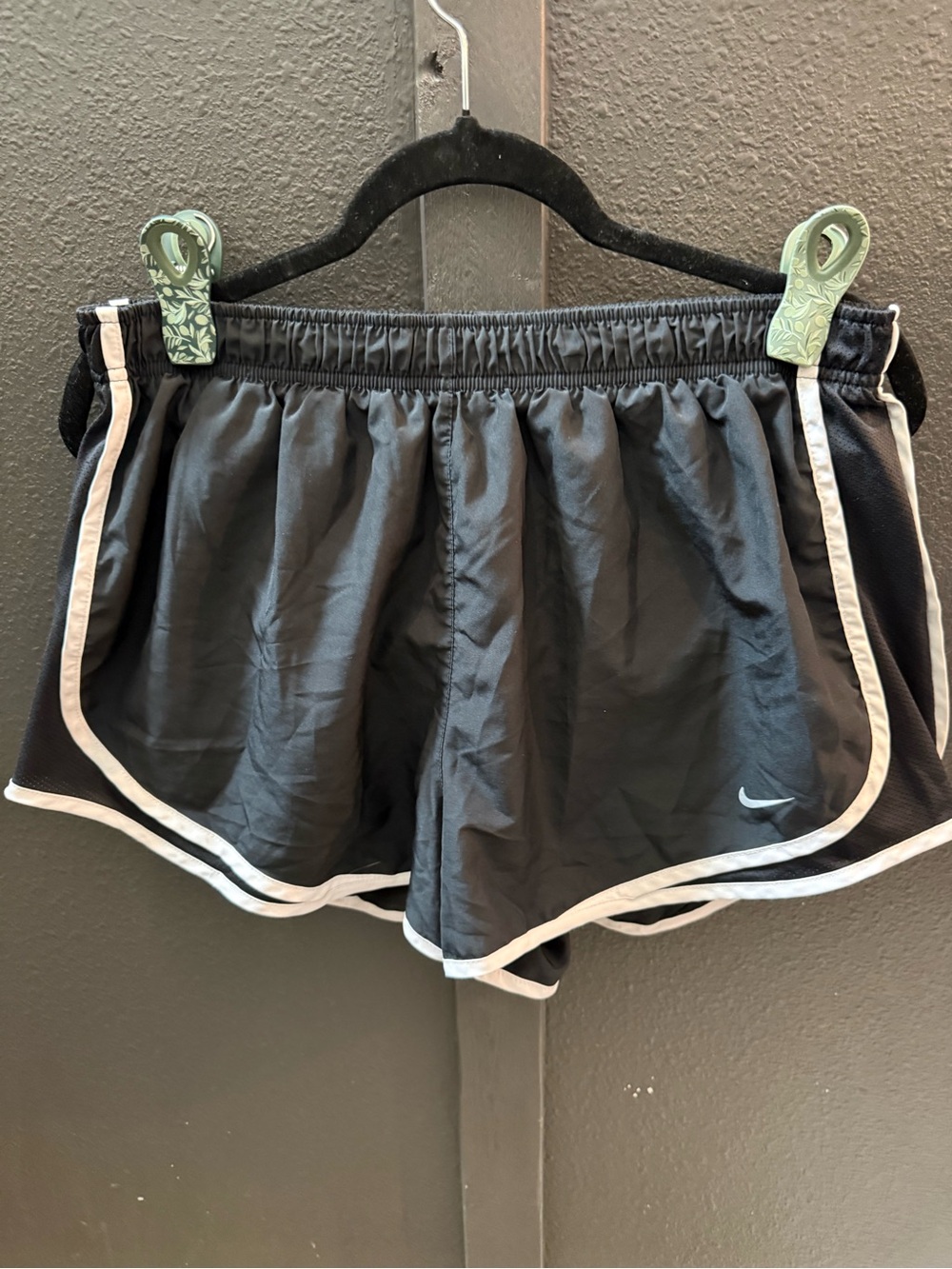 Nike Black Women's Athletic Shorts with White Trim